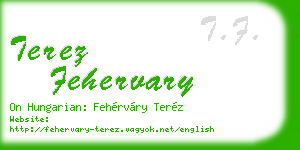 terez fehervary business card
